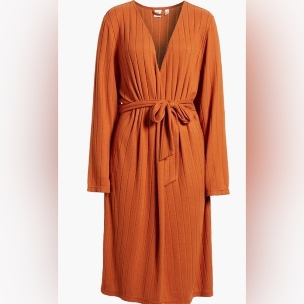 BP Women’s Rust Color Ribbed Robe Size XL